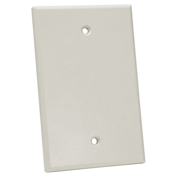 Quest Technology International Oversized Keystone Wall Plate, Single-Gang - Blank, Lt Almond NFP-5002 - main